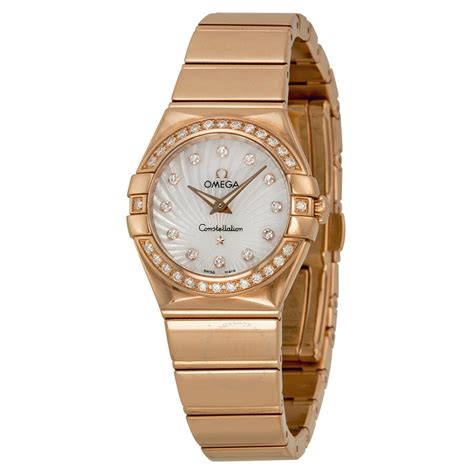 omega constellation rose gold ladies watch|ladies Omega Constellation watch sale.